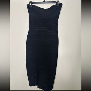Herve Leger Black Strapless Dress